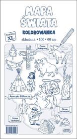 Opakowanie Mapa Świata Kolorowanka XL 2 sztuki