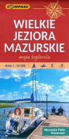 Mapa turys. - Wielkie Jeziora Mazurskie 1:50 000. Autor:   Praca zbiorowa. Dadada.pl Okładka książki Mapa turys. - Wielkie Jeziora Mazurskie 1:50 000