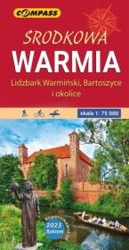 Mapa turystyczna - Środkowa Warmia 1:75 000. Autor:   Praca zbiorowa. Dadada.pl Okładka książki Mapa turystyczna - Środkowa Warmia 1:75 000