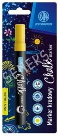 Marker kredowy okrągły Astrapen żółty. Wydawca: ASTRA art-pap. Dadada.pl Opakowanie Marker kredowy okrągły Astrapen żółty