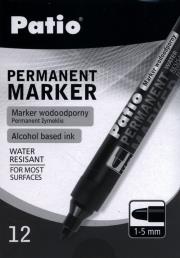 Opakowanie Marker permanentny okrągły czarny 12 sztuk