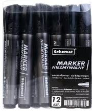 Opakowanie Marker permanentny okrągły czarny (12szt)