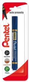 Marker permenentny z ściętą końcówka N860, niebieski x 1  blister. Wydawca: PENTEL. Dadada.pl Opakowanie Marker permenentny z ściętą końcówka N860, niebieski x 1  blister
