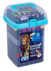 Markery artystyczne trójkątne dwustronne ASTRAPEN 36 kolorów. Wydawca: ASTRA art-pap. Dadada.pl Opakowanie Markery artystyczne trójkątne dwustronne ASTRAPEN 36 kolorów