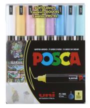 Opakowanie Markery PC-1MR soft colors pastelowe kolory Posca Uni
