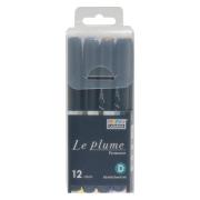 Opakowanie Markery permanentne z końcówką pędzelkową 12szt