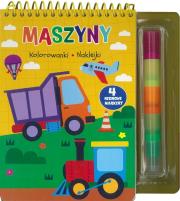 Okładka książki Maszyny. Kolorowanki, naklejki, 4 neonowe markery