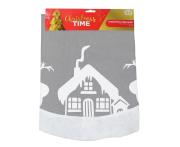 Opakowanie Mata pod choinkę renifery, srebrna 90cm