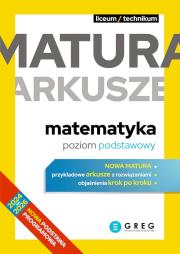 Matematyka. Matura. Arkusze. Poziom podstawowy. Autor: Jadwiga Geniec, Magdalena Dyrek, Marlena Andrzejczak. Dadada.pl Okładka książki Matematyka. Matura. Arkusze. Poziom podstawowy