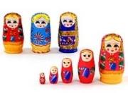 Opakowanie Matrioszka drewniana 5w1