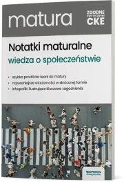 Okładka książki Matura 2025 Wiedza o społeczeństwie Notatki zakres rozszerzony