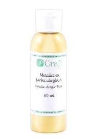 Metaliczna farba akrylowa 60ml gold. Wydawca: DP CRAFT. Dadada.pl Opakowanie Metaliczna farba akrylowa 60ml gold