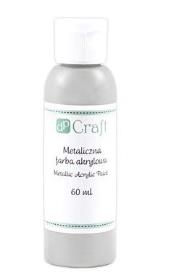 Metaliczna farba akrylowa 60ml silver. Wydawca: DP CRAFT. Dadada.pl Opakowanie Metaliczna farba akrylowa 60ml silver