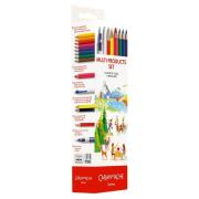 Opakowanie Metalowy piórnik z wyposażeniem 16el