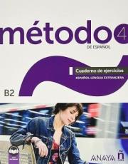 Metodo 4 de espanol B2 ćw ed.2023. Autor: Avila Sara Robles, Salvador Pelaes. Dadada.pl Okładka książki Metodo 4 de espanol B2 ćw ed.2023