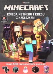 Okładka książki Minecraft Księga Netheru i kresu z naklejkami