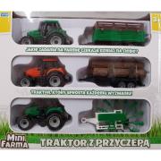 Opakowanie Mini farma Traktor z przyczepą 3szt.