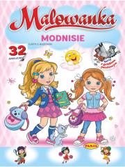Modnisie. Malowanka. Autor: Kruszewski Włodzimierz, Ernest Błędowski. Dadada.pl Okładka książki Modnisie. Malowanka