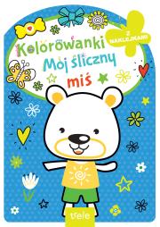 Mój śliczny miś. Kolorowanka z wykrojnikiem. Autor: Opracowanie zbiorowe. Dadada.pl Okładka książki Mój śliczny miś. Kolorowanka z wykrojnikiem