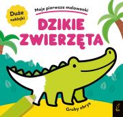 Moje pierwsze malowanki. Dzikie zwierzęta. Gruby obrys. Autor: Opracowanie zbiorowe. Dadada.pl Okładka książki Moje pierwsze malowanki. Dzikie zwierzęta. Gruby obrys