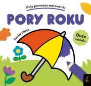 Moje pierwsze malowanki. Pory roku. Gruby obrys. Autor: Opracowanie zbiorowe. Dadada.pl Okładka książki Moje pierwsze malowanki. Pory roku. Gruby obrys