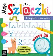 Moje szlaczki. Książka z rowkami. Wzory 3D. Zabawy grafomotoryczne, terapia ręki. Autor: Podgórska Anna. Dadada.pl Okładka książki Moje szlaczki. Książka z rowkami. Wzory 3D. Zabawy grafomotoryczne, terapia ręki