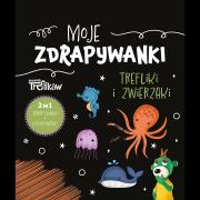 Moje zdrapywanki. Trefliki i zwierzaki. Autor: Opracowanie zbiorowe. Dadada.pl Okładka książki Moje zdrapywanki. Trefliki i zwierzaki