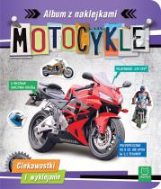 Okładka książki Motocykle. Ciekawostki i wyklejanie. Album z naklejkami