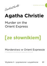 Okładka książki Murder on the Orient Express / Morderstwo w Orient Expressie z podręcznym słownikiem angielsko-polskim (wyd. 2 poprawione)