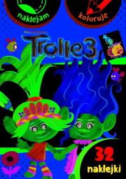 Okładka książki Naklejam i koloruję. Trolle 3 Dreamworks