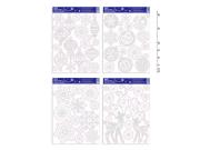 Opakowanie Naklejka bożonarodzeniowa brokat 20x30cm MIX