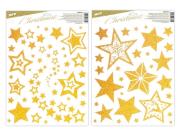 Opakowanie Naklejka na okno BN brokat złota 30x42cm MIX