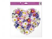 Opakowanie Naklejka na okno serce z kwiatów 30x33,5cm