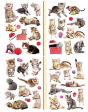 Opakowanie Naklejki 3D koty MIX