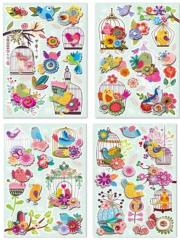 Opakowanie Naklejki 3D kwiatki i ptaszki MIX