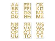 Opakowanie Naklejki Alfabet złoty 4cm 6szt