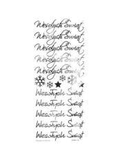 Opakowanie Naklejki ażurowe Wesołych Świąt srebrne 16szt