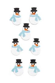 Opakowanie Naklejki brokatowe 3D - bałwanki 7szt