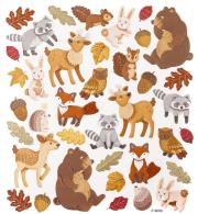 Opakowanie Naklejki brokatowe leśne zwierzaki 38szt