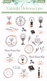 Opakowanie Naklejki dekoracyjne Pierwsza Komunia 20szt