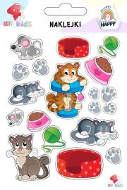 Naklejki dla dzieci Co robi kot. Wydawca: All4Kids. Dadada.pl Opakowanie Naklejki dla dzieci Co robi kot