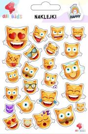 Opakowanie Naklejki dla dzieci Kotki emotki