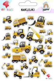Naklejki dla dzieci Maszyny budowlane. Wydawca: All4Kids. Dadada.pl Opakowanie Naklejki dla dzieci Maszyny budowlane
