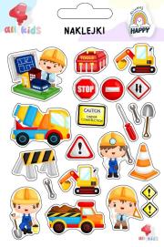 Naklejki dla dzieci Na budowie. Wydawca: All4Kids. Dadada.pl Opakowanie Naklejki dla dzieci Na budowie
