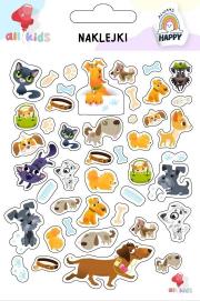 Naklejki dla dzieci Psy i koty. Wydawca: All4Kids. Dadada.pl Opakowanie Naklejki dla dzieci Psy i koty