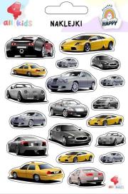 Naklejki dla dzieci Samochody. Wydawca: All4Kids. Dadada.pl Opakowanie Naklejki dla dzieci Samochody