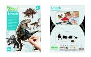 Opakowanie Naklejki do wydrapywania - Dinozaury