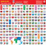 Opakowanie Naklejki Flagi Państw Świata