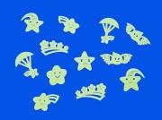 Opakowanie Naklejki fluorescencyjne 12szt