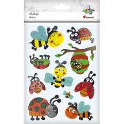 Opakowanie Naklejki foliowe 3D biedronki mix 10szt.